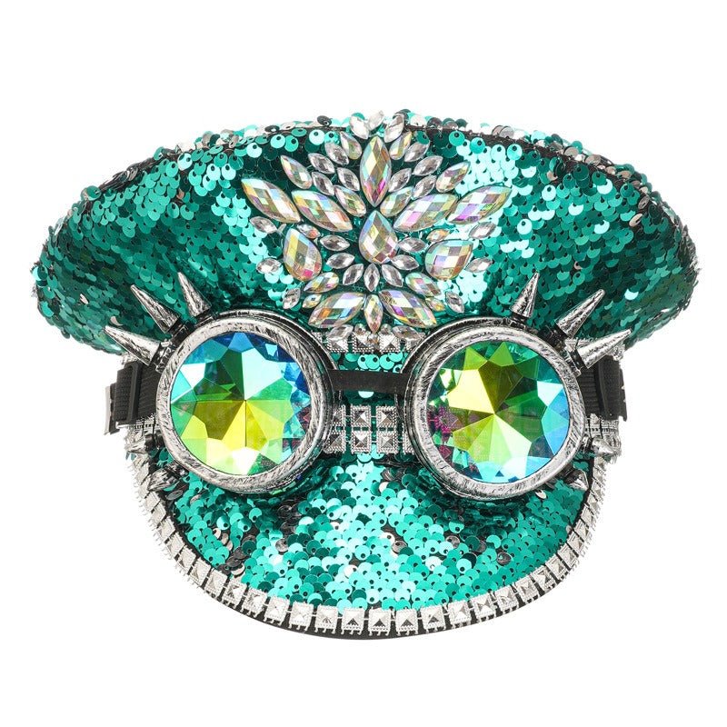 Sequin Flat Top Cap — Rhinestone Rivet Hat - XGEM® - Not Made for Everyone