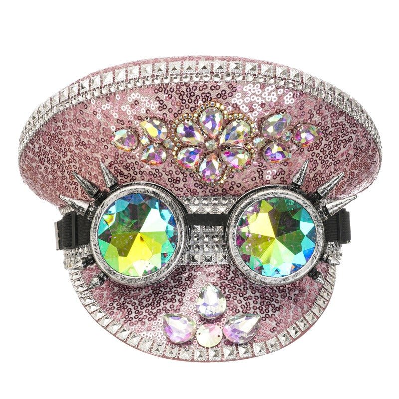Sequin Flat Top Cap — Rhinestone Rivet Hat - XGEM® - Not Made for Everyone