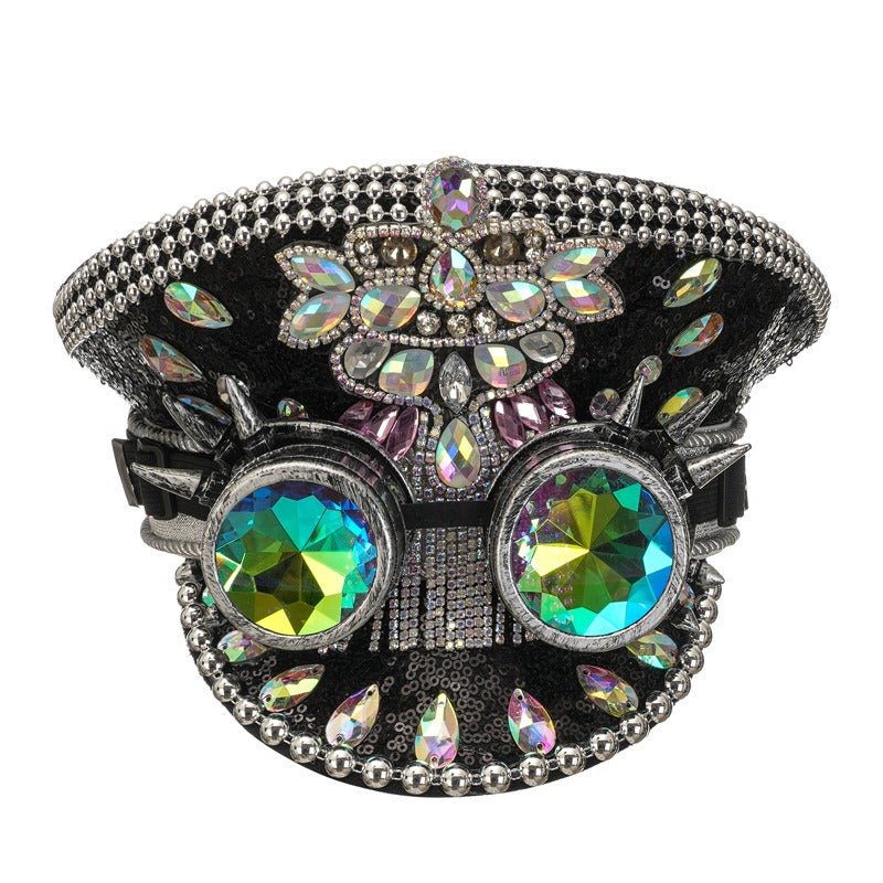 Sequin Flat Top Cap — Rhinestone Rivet Hat - XGEM® - Not Made for Everyone