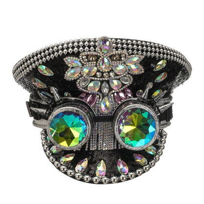 Sequin Flat Top Cap — Rhinestone Rivet Hat - XGEM® - Not Made for Everyone