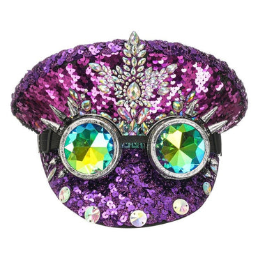 Sequin Flat Top Cap — Rhinestone Rivet Hat - XGEM® - Not Made for Everyone