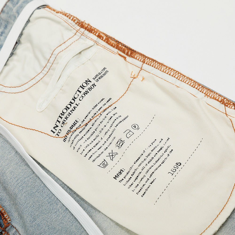 Splitline Washed Wide - Leg Jeans — Spliced Streetwear Denim for Daily Rotation - XGEM® - Not Made for Everyone
