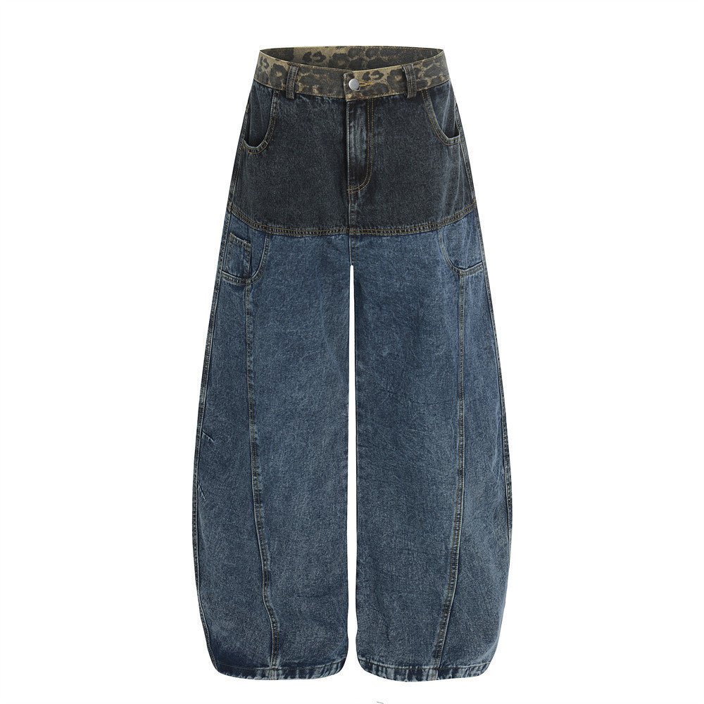 Spray Dyed Loose Jeans Blue - XGEM® - Not Made for Everyone