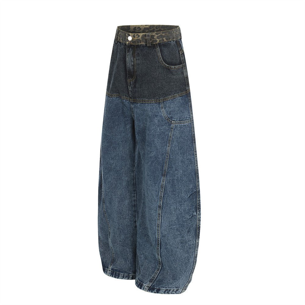Spray Dyed Loose Jeans Blue - XGEM® - Not Made for Everyone