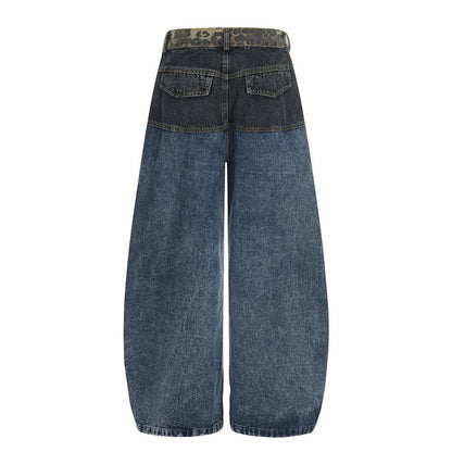Spray Dyed Loose Jeans Blue - XGEM® - Not Made for Everyone