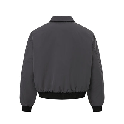 Stand Collar Jacket Oversized Streetwear Zip Up - XGEM® - Not Made for Everyone