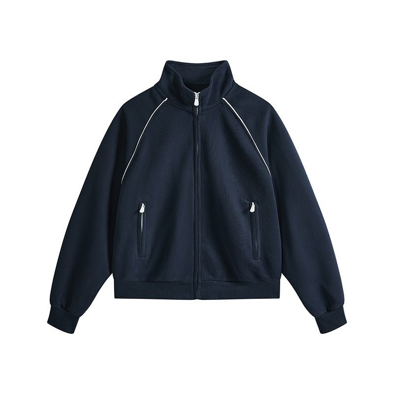 Stand Collar Hoodie Jacket - curated XGEM rare find