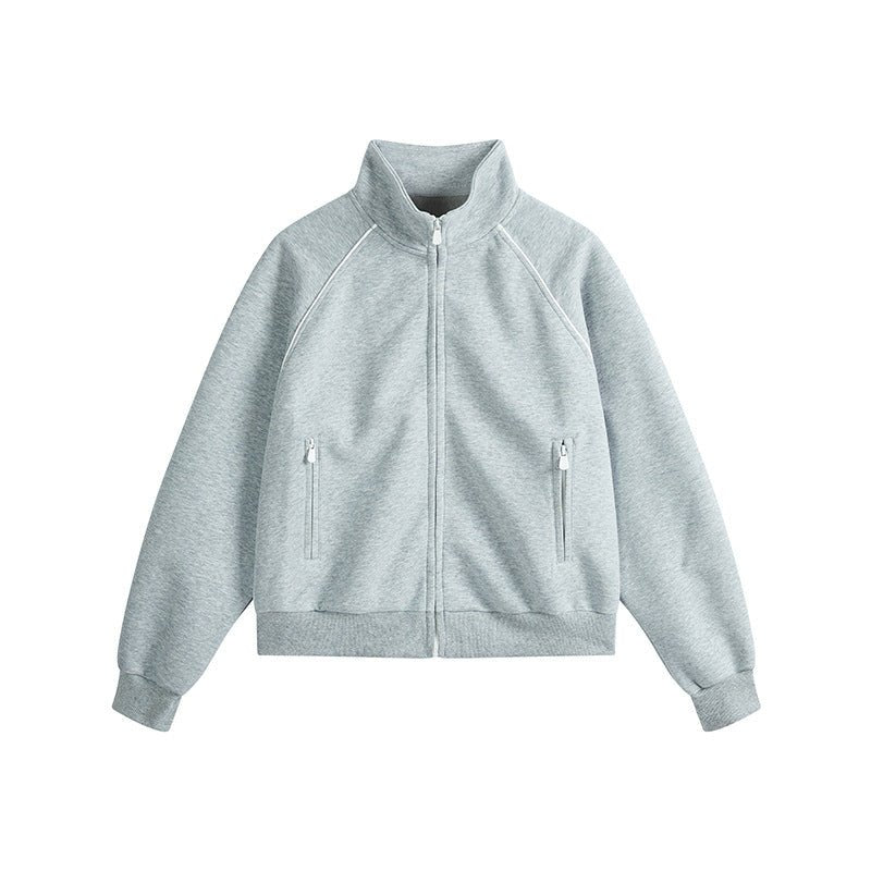 Stand Collar Hoodie Jacket - curated XGEM rare find