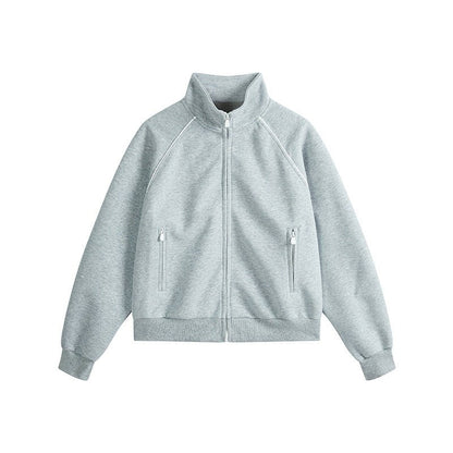 Stand Collar Hoodie Jacket - curated XGEM rare find