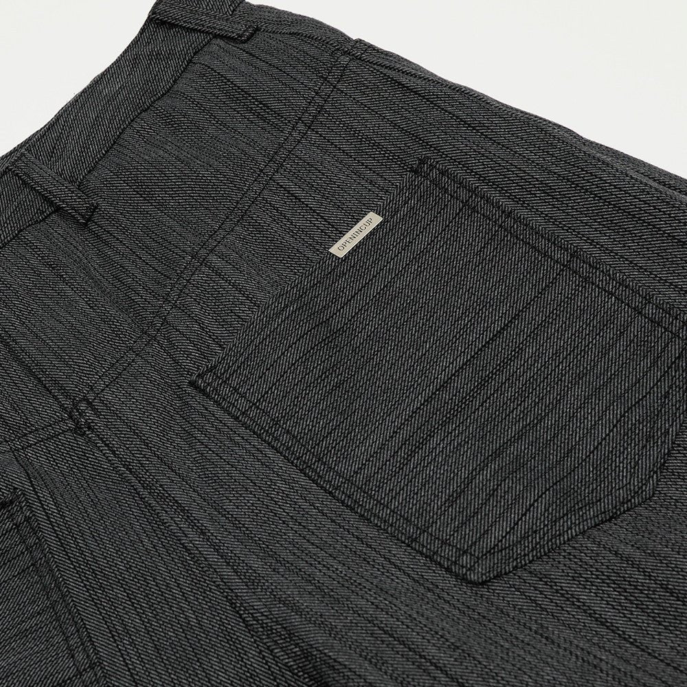 Striped Straight Pants Gray — curated XGEM rare find
