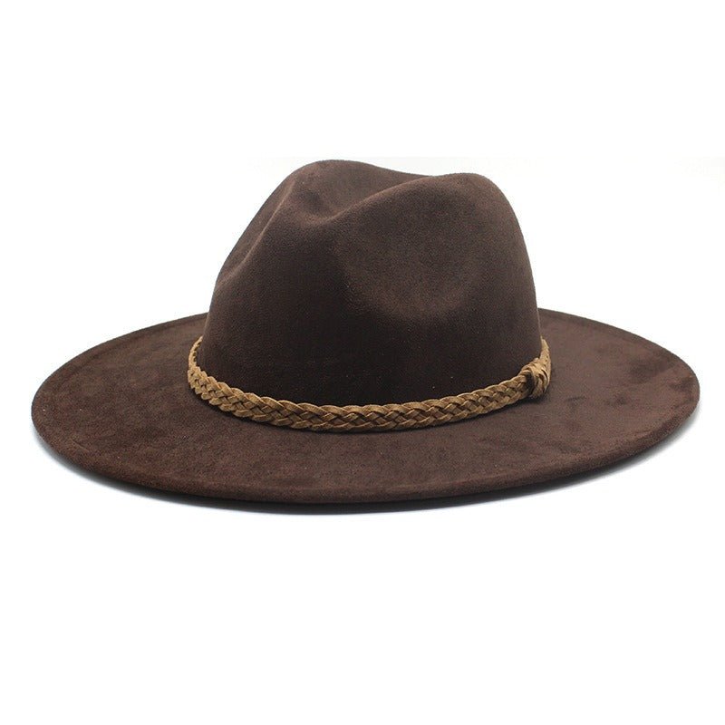 Suede Cowboy Hat Wide Brim Streetwear Jazz Hat - XGEM® - Not Made for Everyone