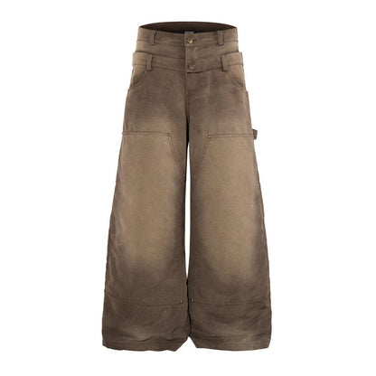 Swinging pair of wide leg jeans with waistband - XGEM® - Not Made for Everyone