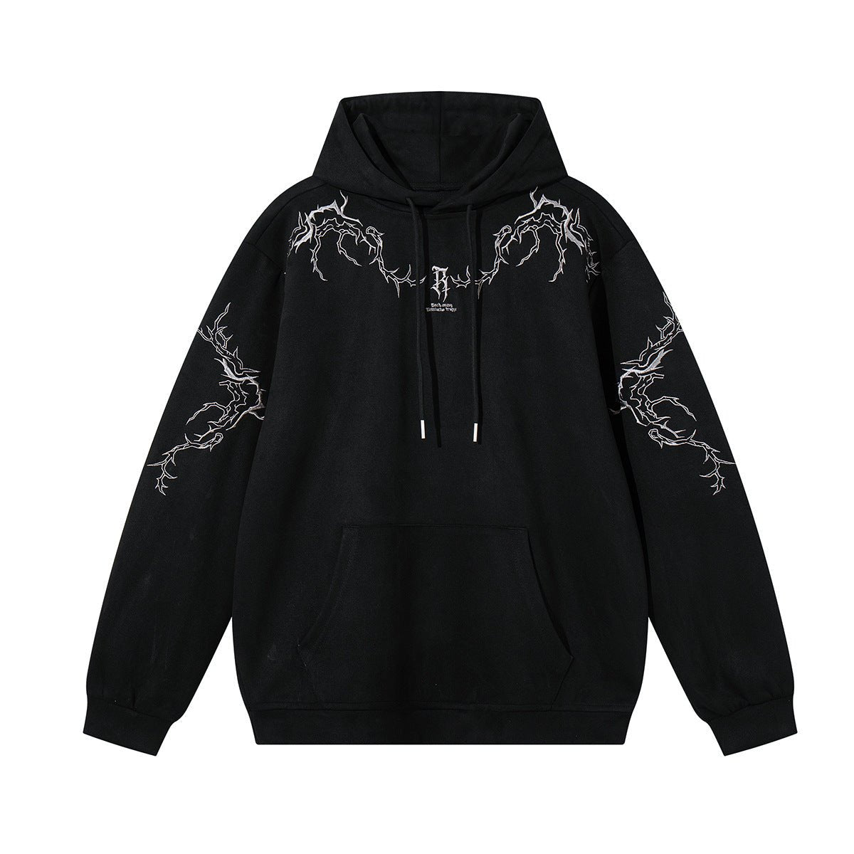 Embroidered Pullover Hoodie - curated XGEM rare find