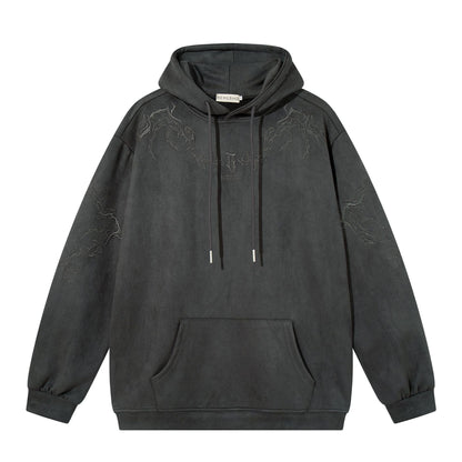 Embroidered Pullover Hoodie - curated XGEM rare find