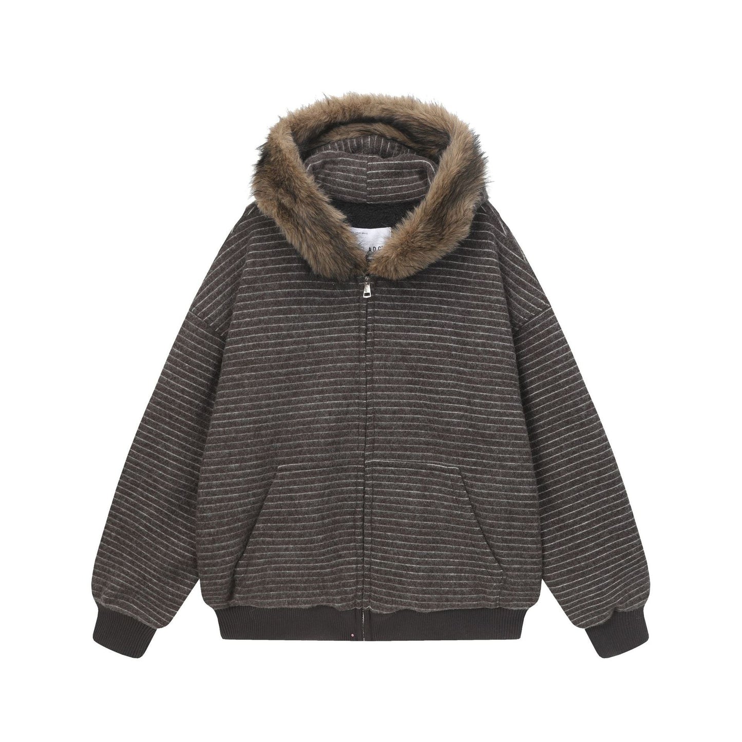 Velvet Stripe Hoodie Jacket - curated XGEM rare find
