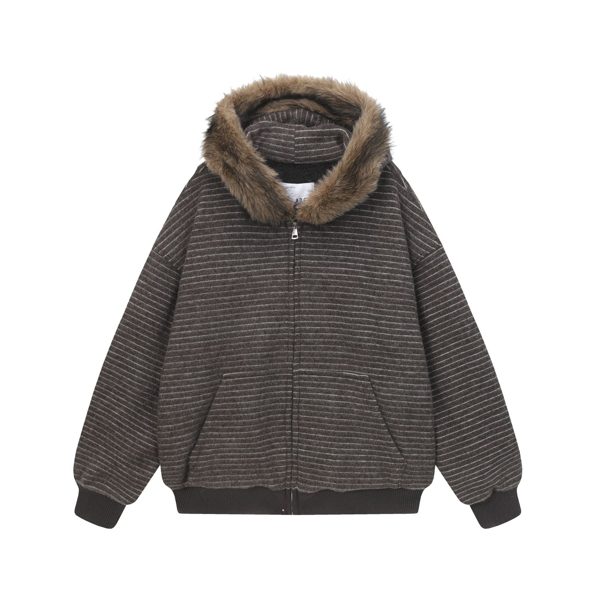 Velvet Stripe Hoodie Jacket - curated XGEM rare find