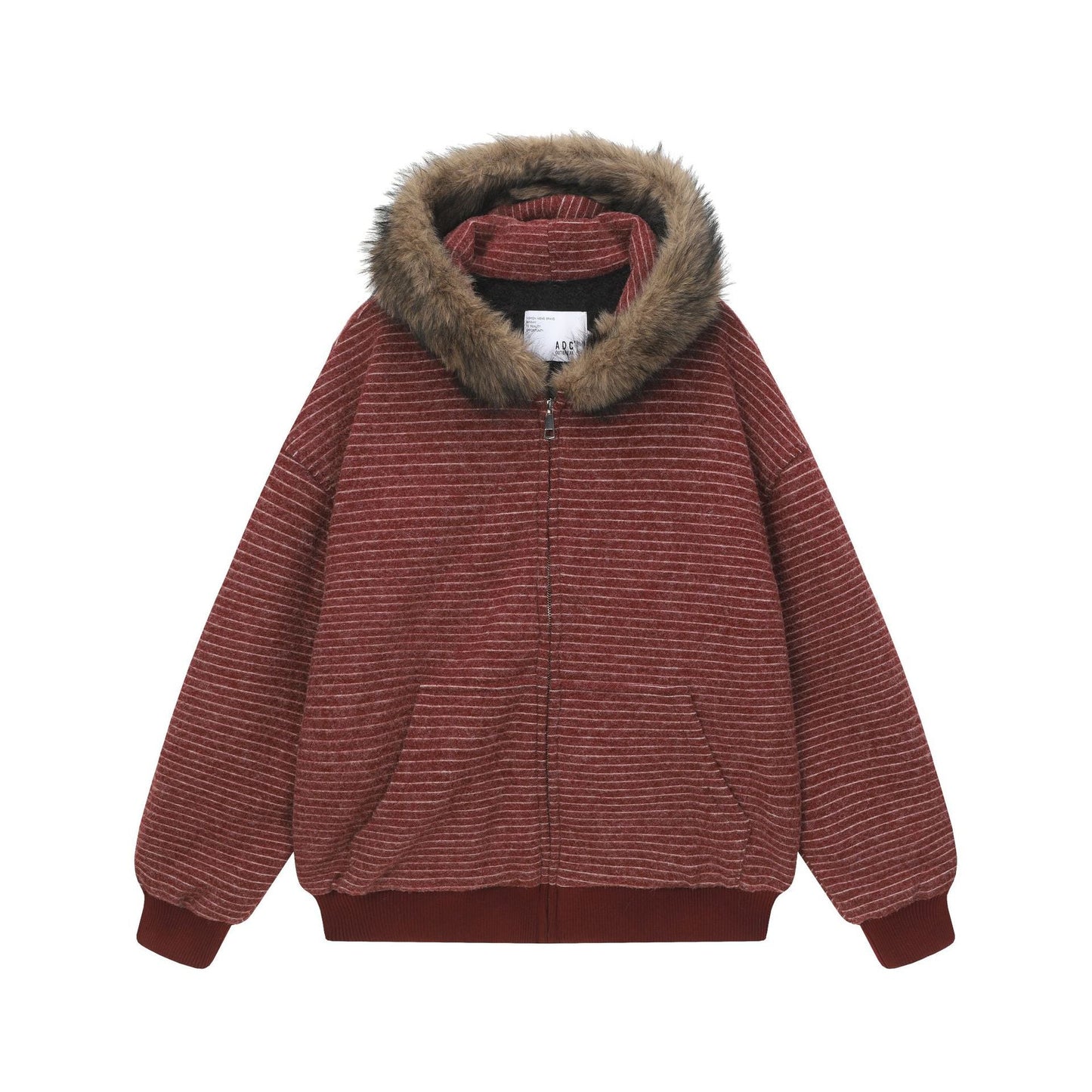 Velvet Stripe Hoodie Jacket - curated XGEM rare find