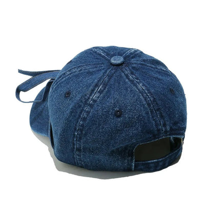Washed Bow Denim Baseball Cap - XGEM® - Not Made for Everyone