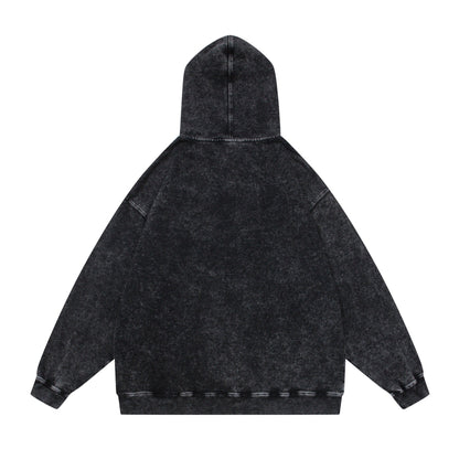 Washed Letter Print Sweatshirt - XGEM® - Not Made for Everyone