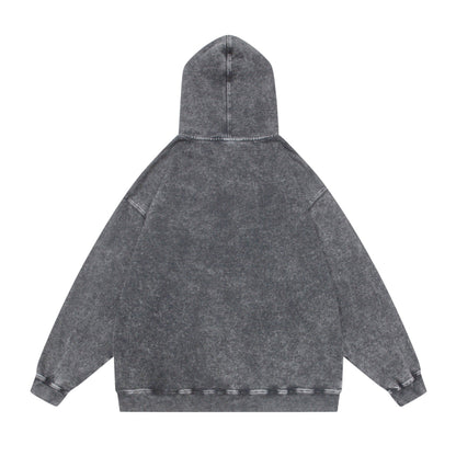 Washed Letter Print Sweatshirt - XGEM® - Not Made for Everyone