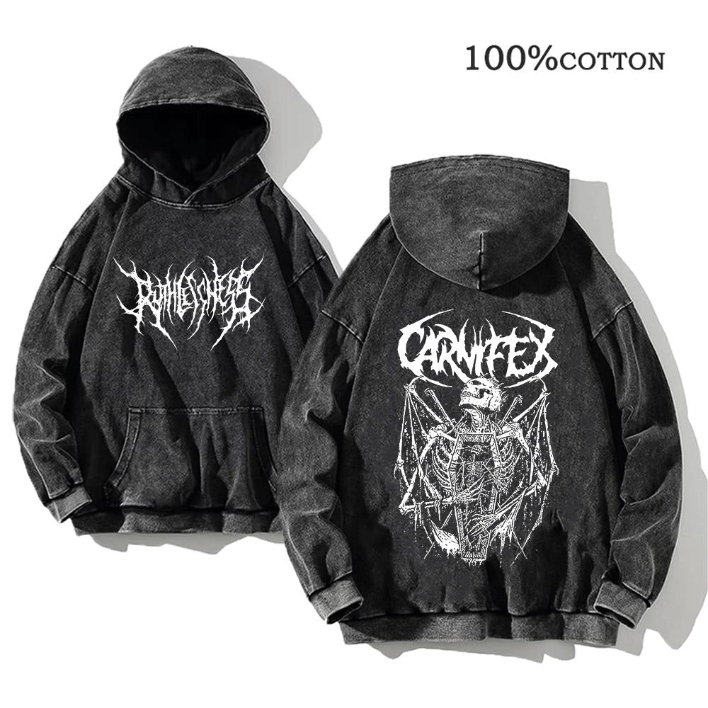 Y2K Washed Graphic Hoodie - curated XGEM rare find