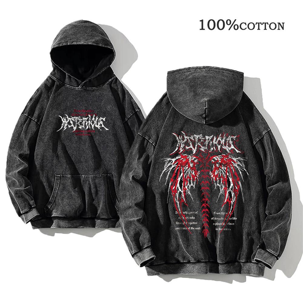 Y2K Washed Graphic Hoodie - curated XGEM rare find