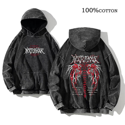 Y2K Washed Graphic Hoodie - curated XGEM rare find