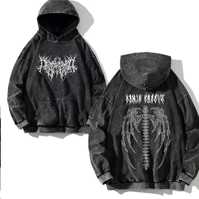 Y2K Washed Graphic Hoodie - curated XGEM rare find