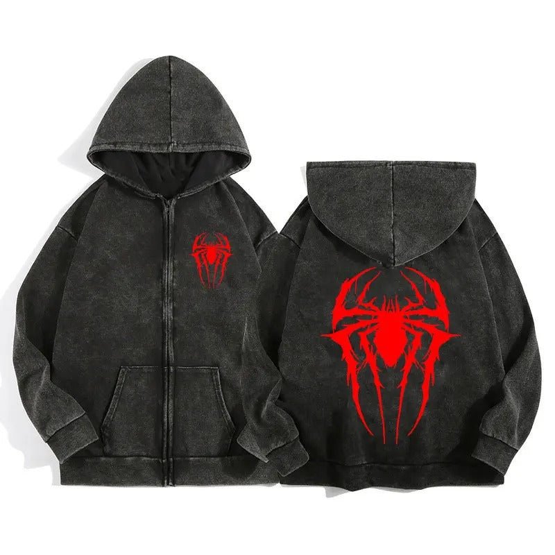 Washed Zip Hoodie Black - XGEM® - Not Made for Everyone
