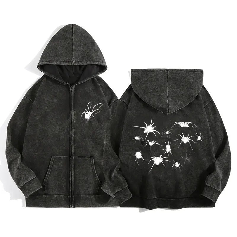 Washed Zip Hoodie Black - XGEM® - Not Made for Everyone