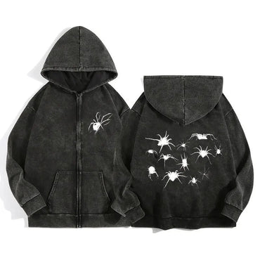 Washed Zip Hoodie Black - XGEM® - Not Made for Everyone