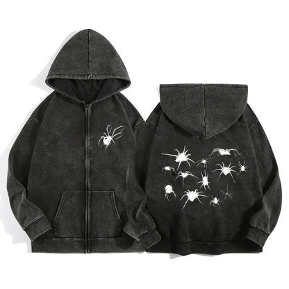 Washed Zip Hoodie Black - XGEM® - Not Made for Everyone
