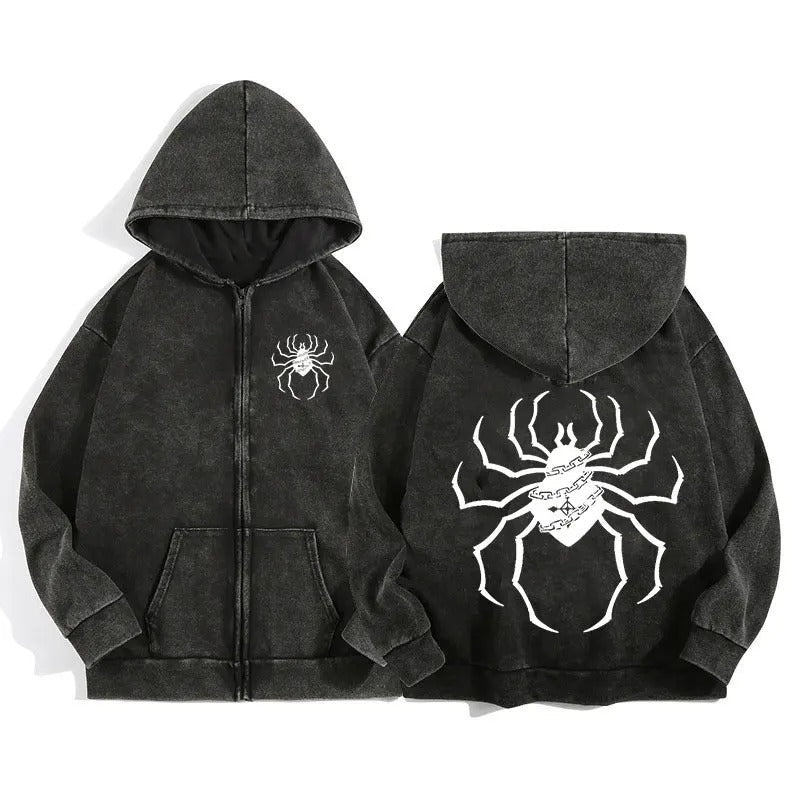 Washed Zip Hoodie Black - XGEM® - Not Made for Everyone