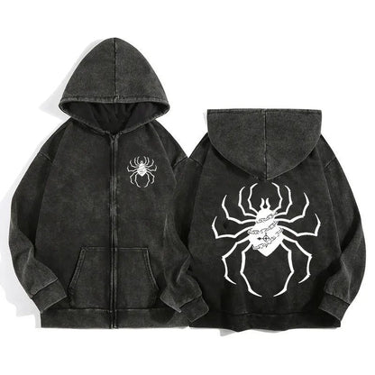 Washed Zip Hoodie Black - XGEM® - Not Made for Everyone