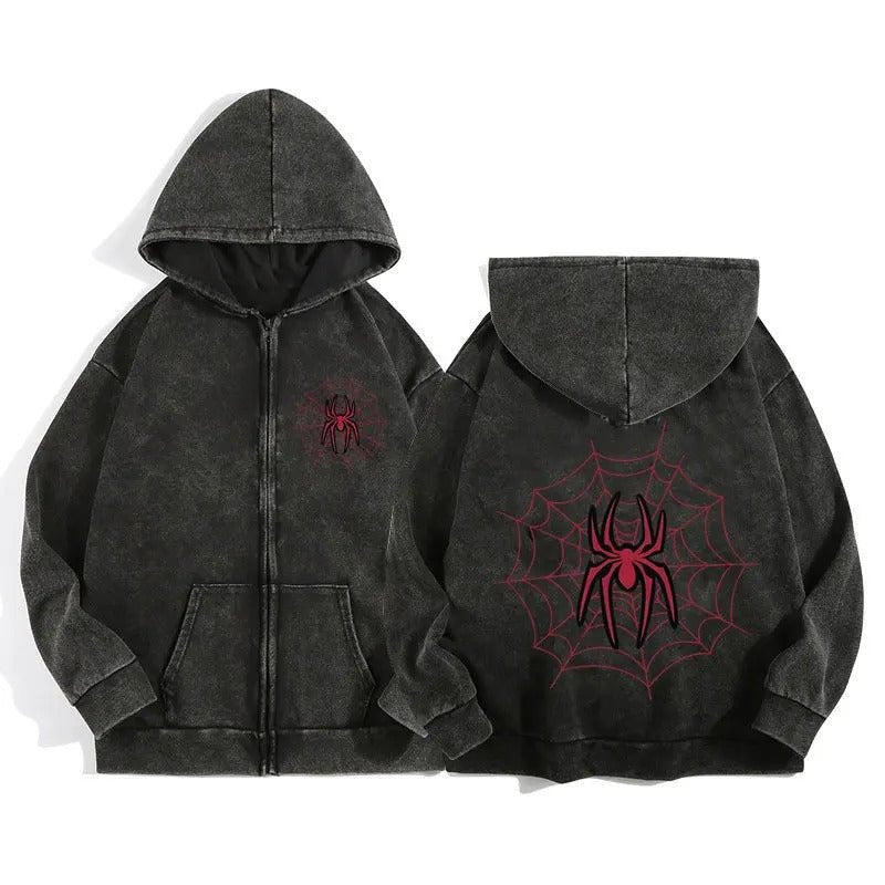 Washed Zip Hoodie Black - XGEM® - Not Made for Everyone
