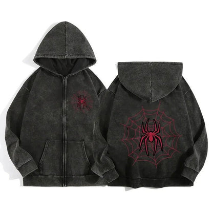 Washed Zip Hoodie Black - XGEM® - Not Made for Everyone