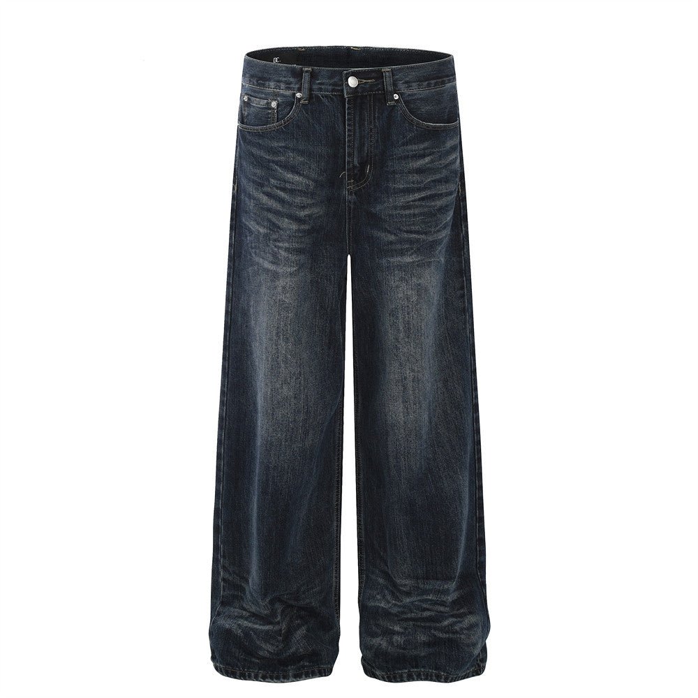 Wide Leg Jeans Vintage Wash Streetwear Denim - XGEM® - Not Made for Everyone