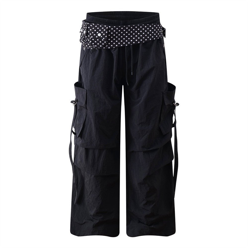 Wide-Leg Nylon Pants — curated XGEM rare find