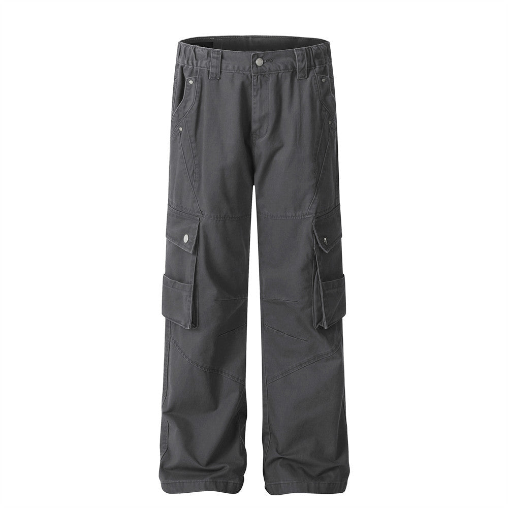 Workform Washed Cargo Denim — Utility Streetwear Cargo Pants - XGEM® - Not Made for Everyone