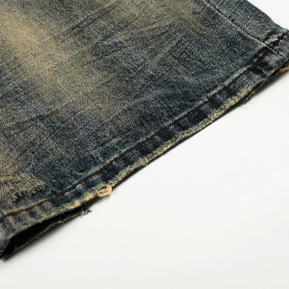 Wornwash Wide - Leg Jeans — Distressed Vintage Denim for Street Fits - XGEM® - Not Made for Everyone